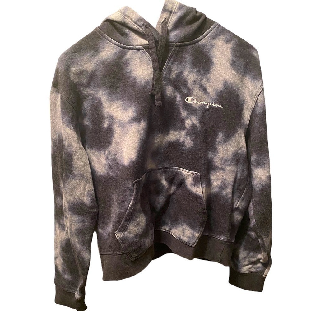 Champion Tie Dye Gray Hoodie Small